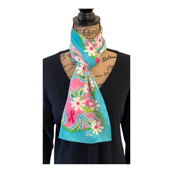 LILLY PULITZER VINTAGE Daisy print with turquoise border 13x28” - Picture 10 of 12